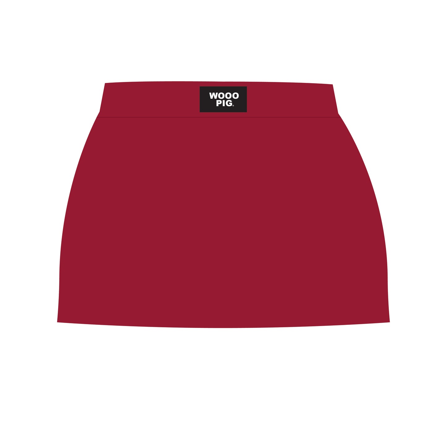 The Hayden High Waisted Skort Wooo Pig Woven Label | Crimson