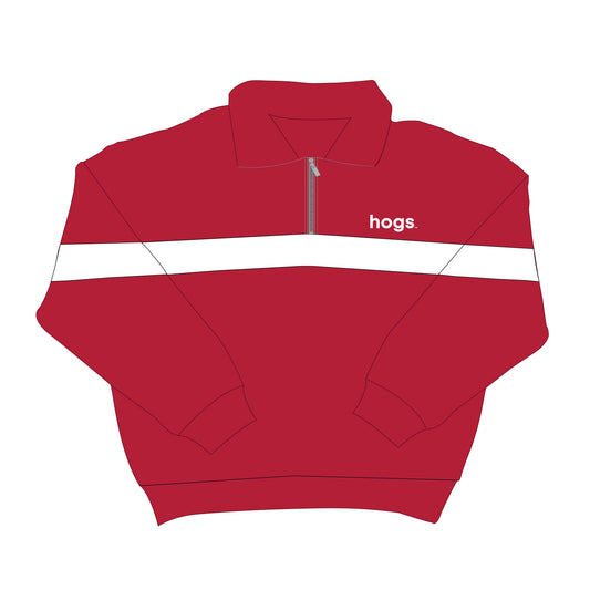 The Heather Half Zip Arkansas | Crimson