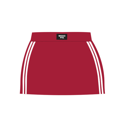 The Savannah Sporty Skort Wooo Pig Woven Label | Youth Crimson