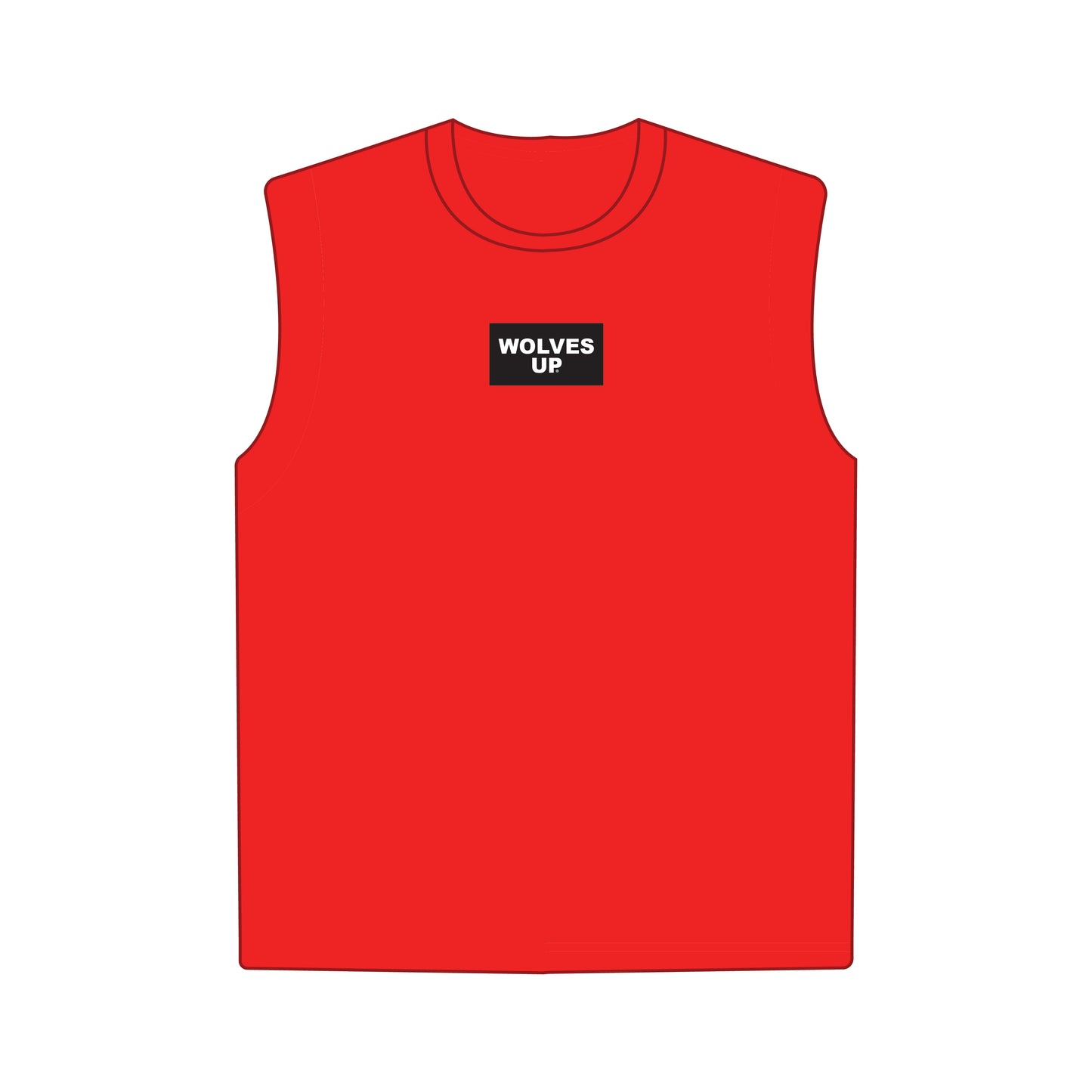 The Anna Active Tank Wolves Up Woven Label | Youth Bright Red