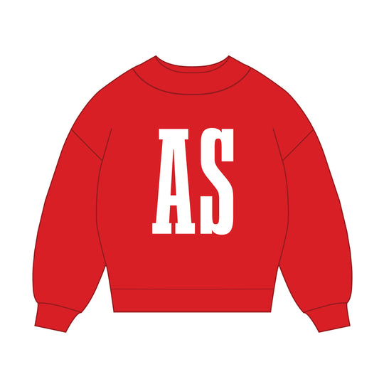 The Madi Varsity Mockneck Arkansas State | Bright Red