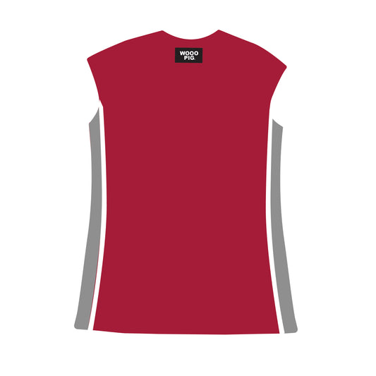 The Campbell Cap Sleeve Dress Wooo Pig Woven Label | Crimson