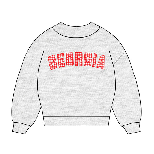 The Mallory Gingham Mockneck Georgia | Ash