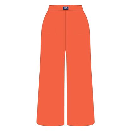 The Ava Airy Pants War Eagle Woven Label | Orange