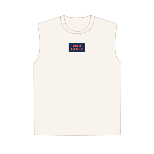 The Anna Active Tank War Eagle Woven Label | Bone