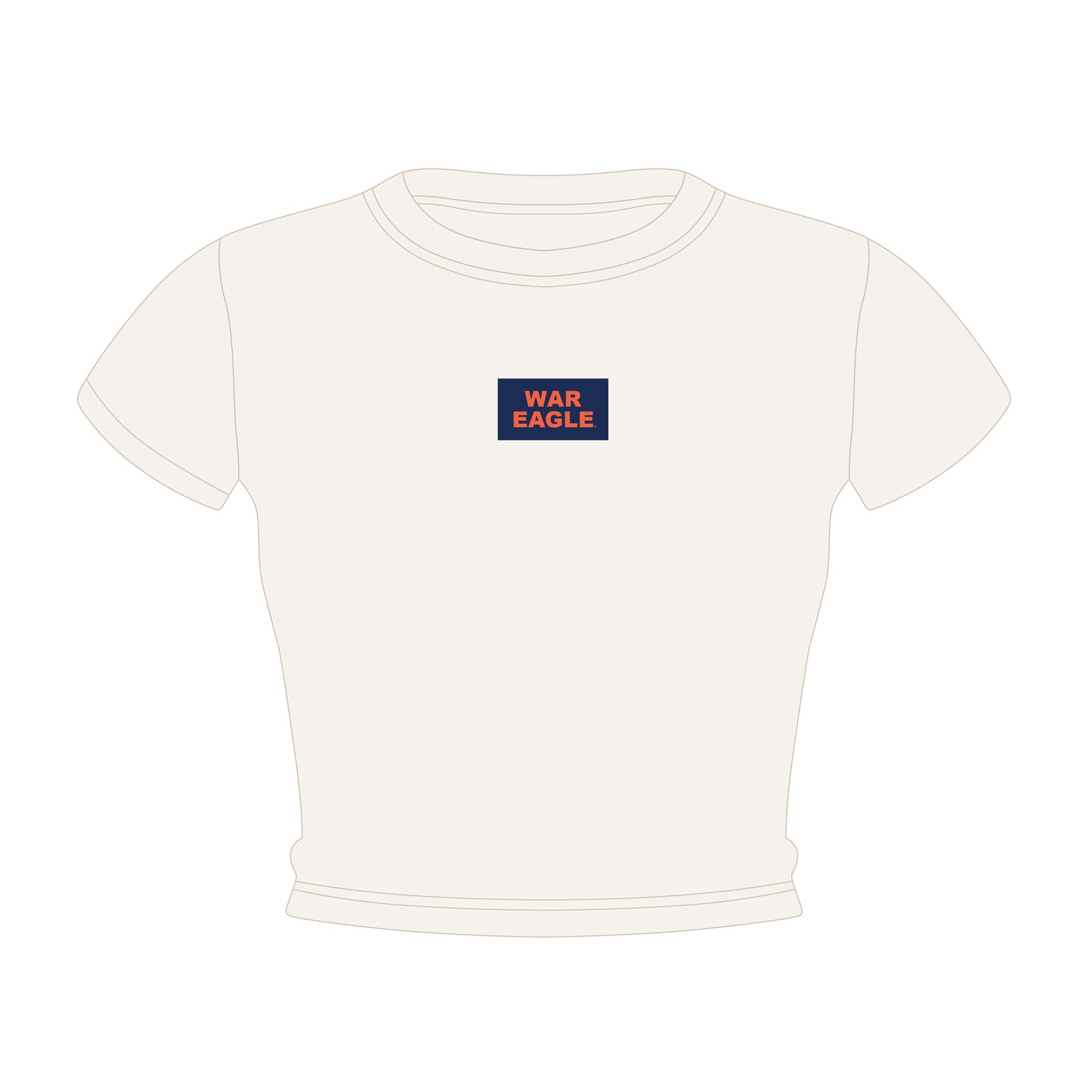The Raegan Ribbed Baby Tee War Eagle Woven Label | Youth Bone