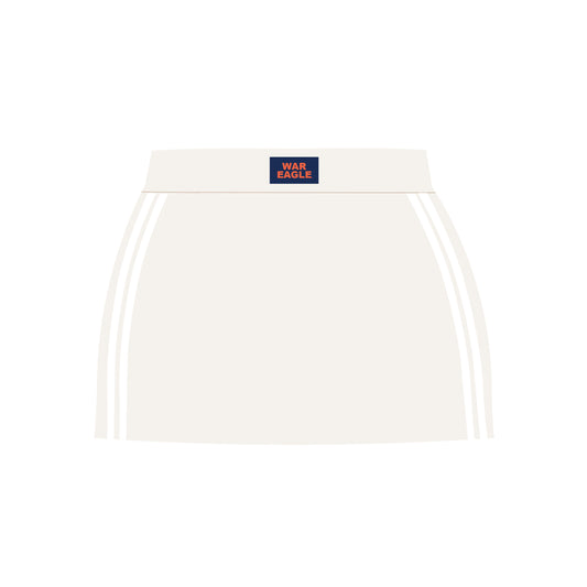 The Savannah Sporty Skort War Eagle Woven Label | Bone