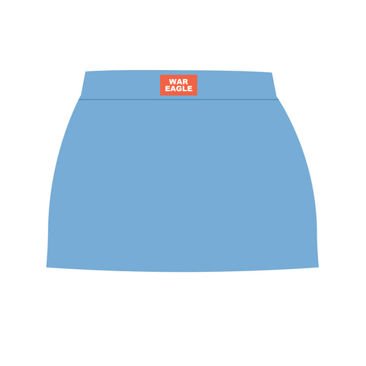 The Hayden High Waisted Skort War Eagle Woven Label | Light Blue