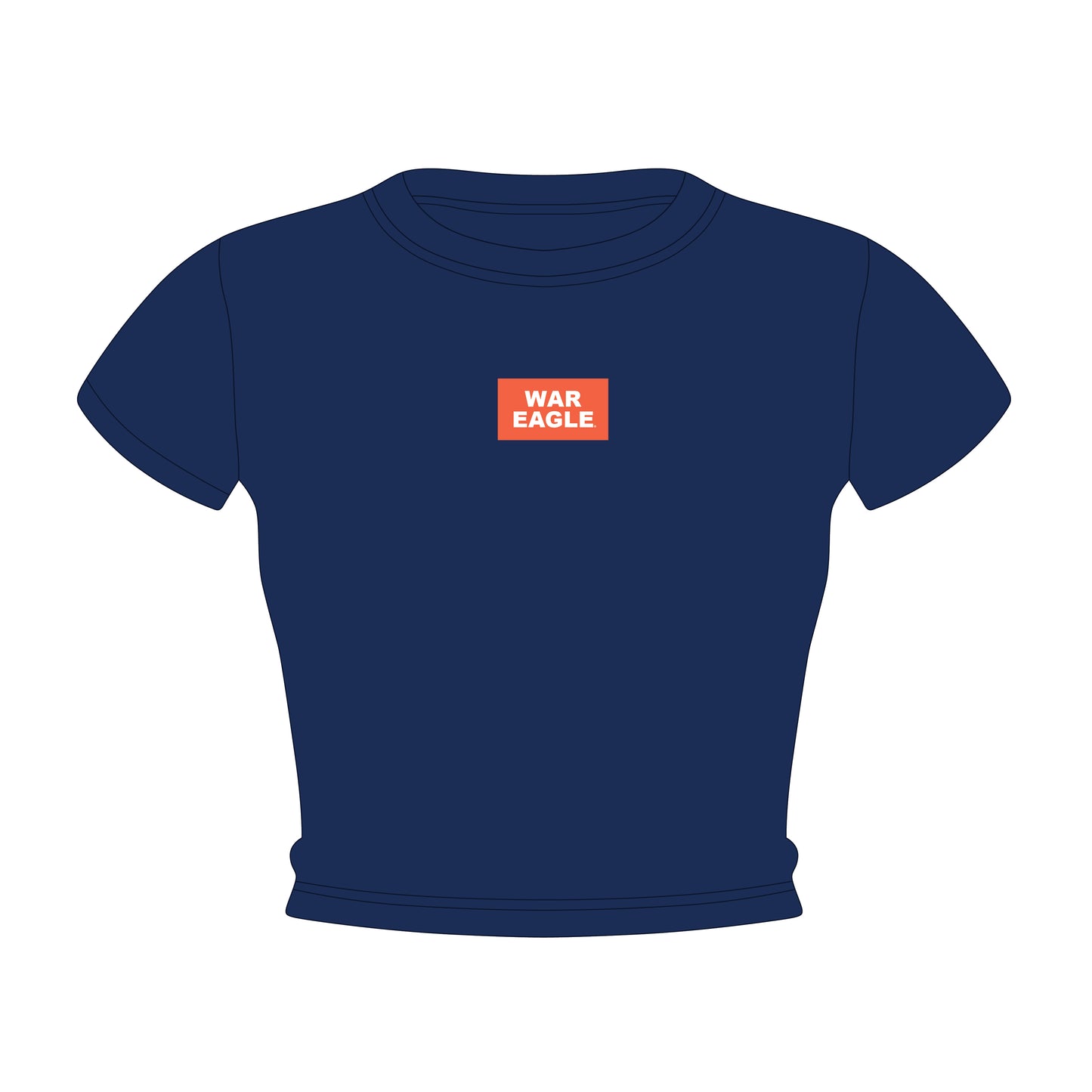 The Raegan Ribbed Baby Tee War Eagle Woven Label | Navy