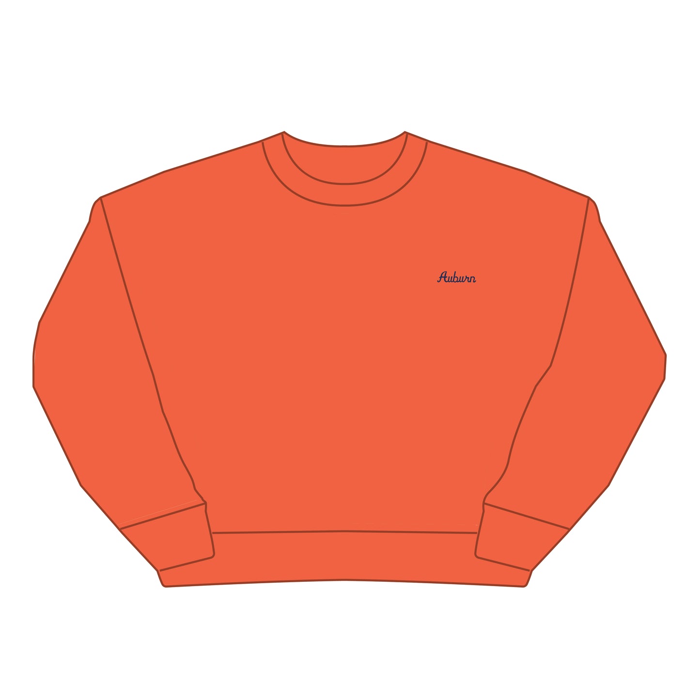 The Brooke Solid Crewneck Auburn | Youth Orange