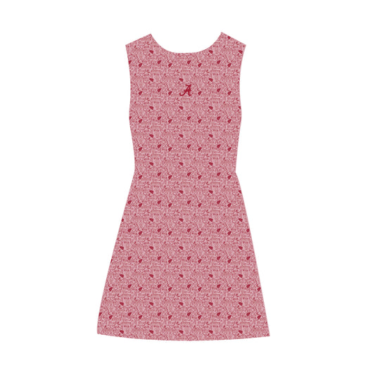 The Grace Pattern Dress Alabama | Toddler/Youth Crimson