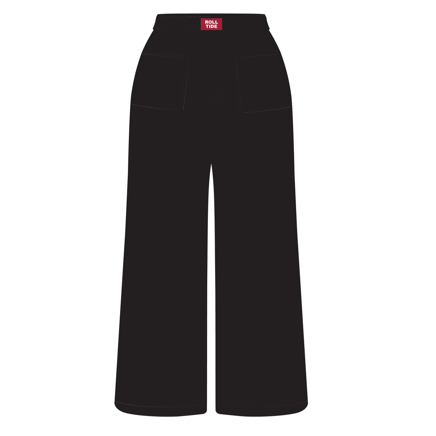 The Ava Airy Pants Roll Tide Woven Label | Black