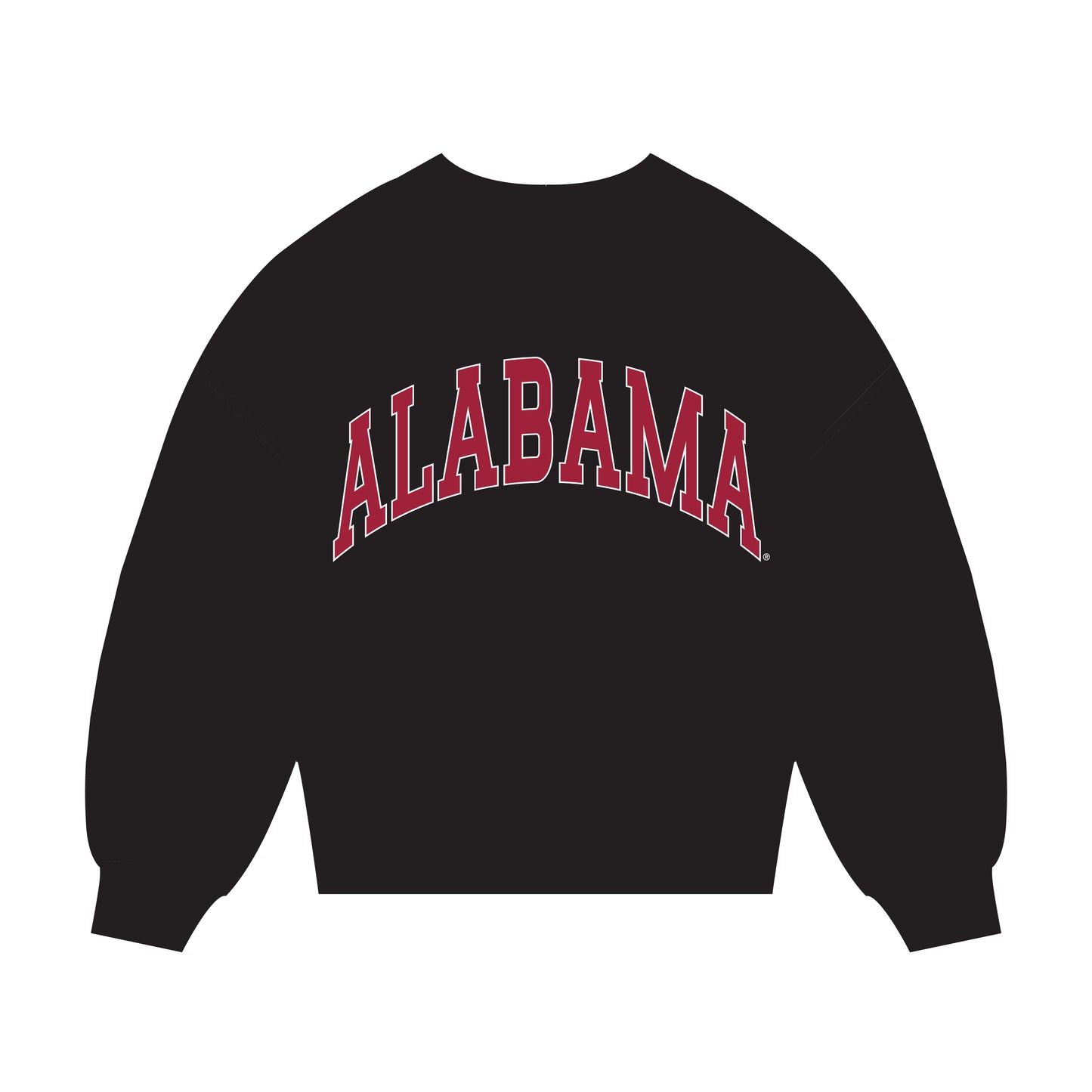 The Madi Classic Mockneck Alabama Applique | Black