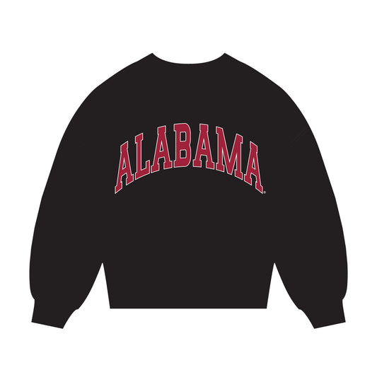 The Madi Classic Mockneck Alabama Applique | Black