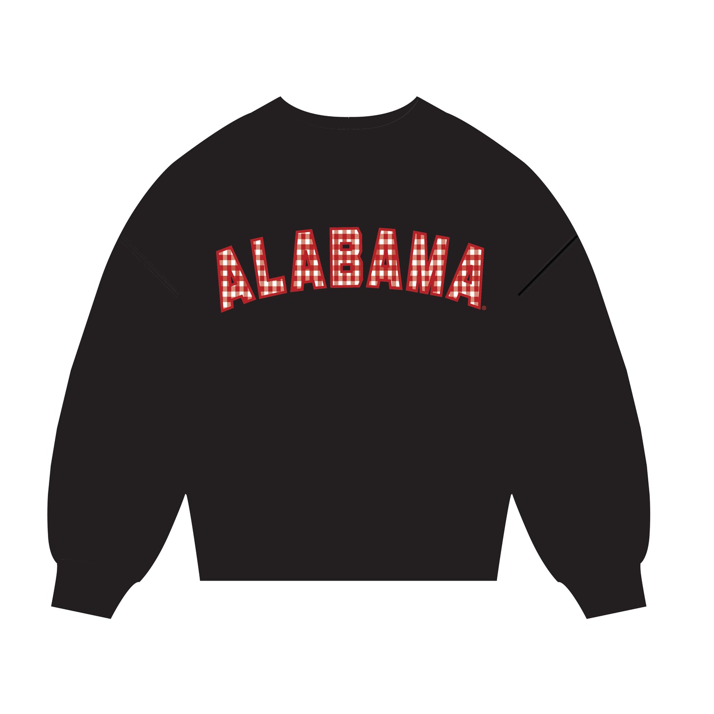 The Mallory Gingham Mockneck Alabama | Black