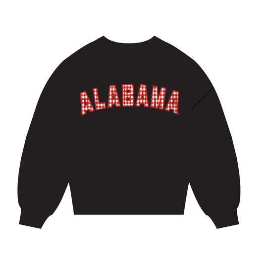 The Mallory Gingham Mockneck Alabama  | Youth Black
