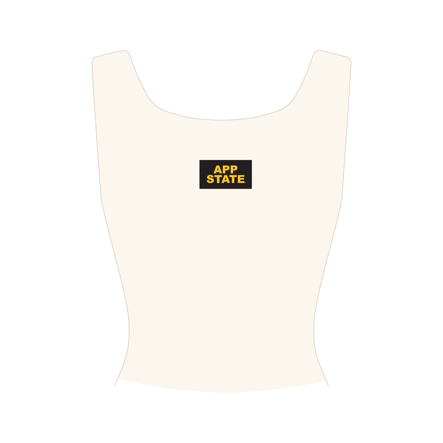 The Alli Ribbed Tank App State Woven Label | Bone