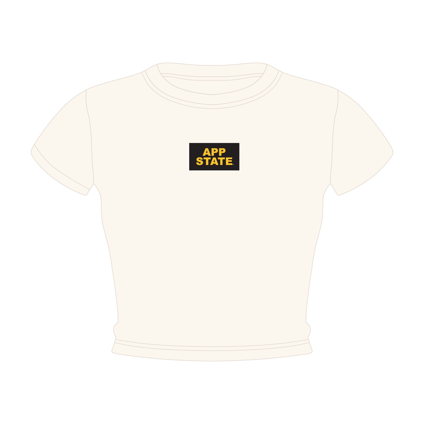 The Raegan Ribbed Baby Tee App State Woven Label | Youth Bone