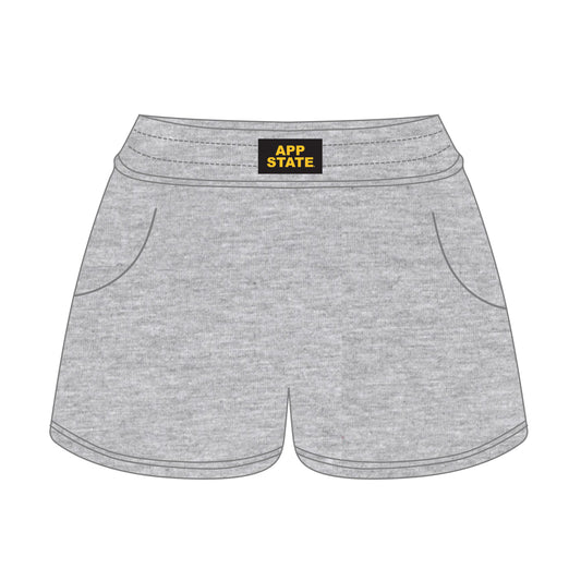 The Ava Airy Shorts App State Woven Label | Heather Grey