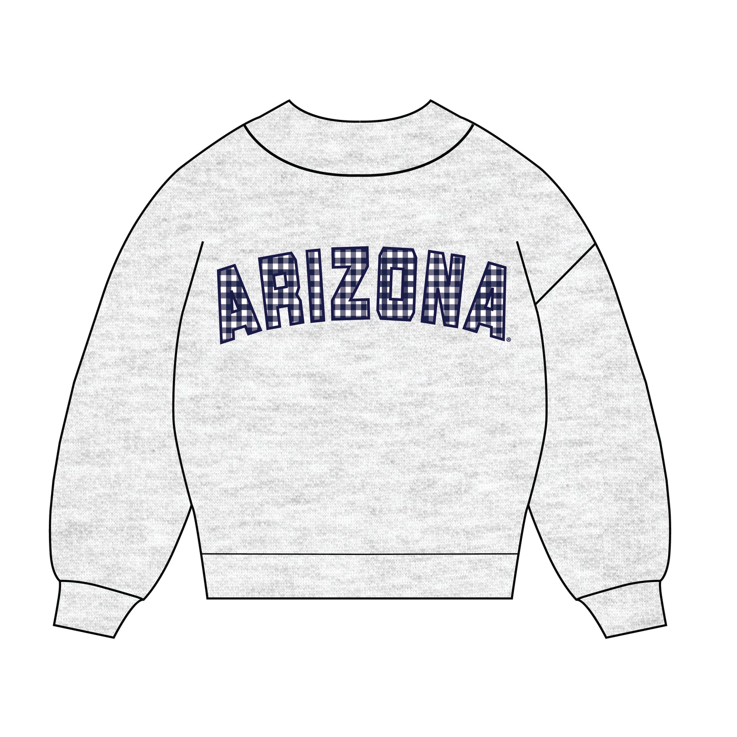 The Mallory Gingham Mockneck Arizona | Ash