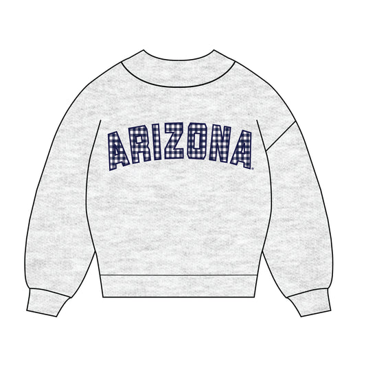 The Mallory Gingham Mockneck Arizona | Ash