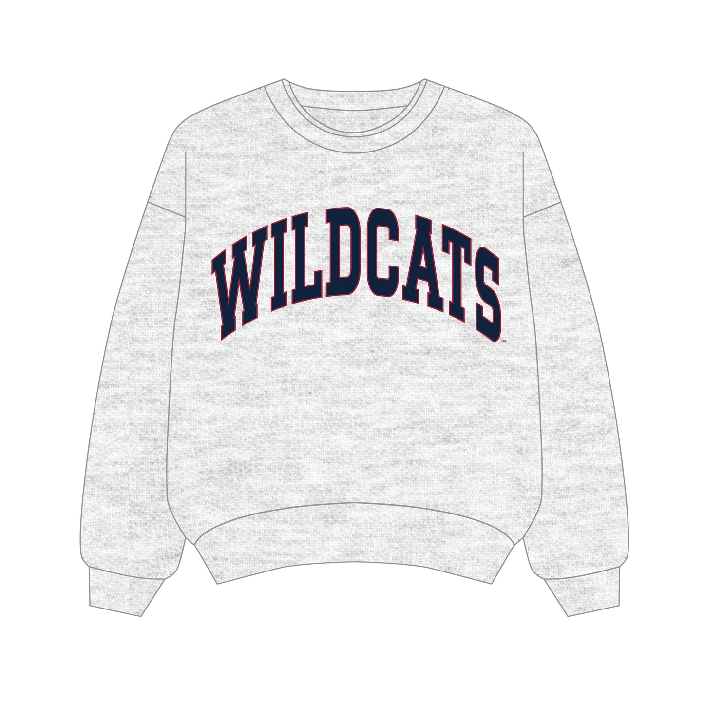 The Olivia Oversized Crewneck Arizona | Ash