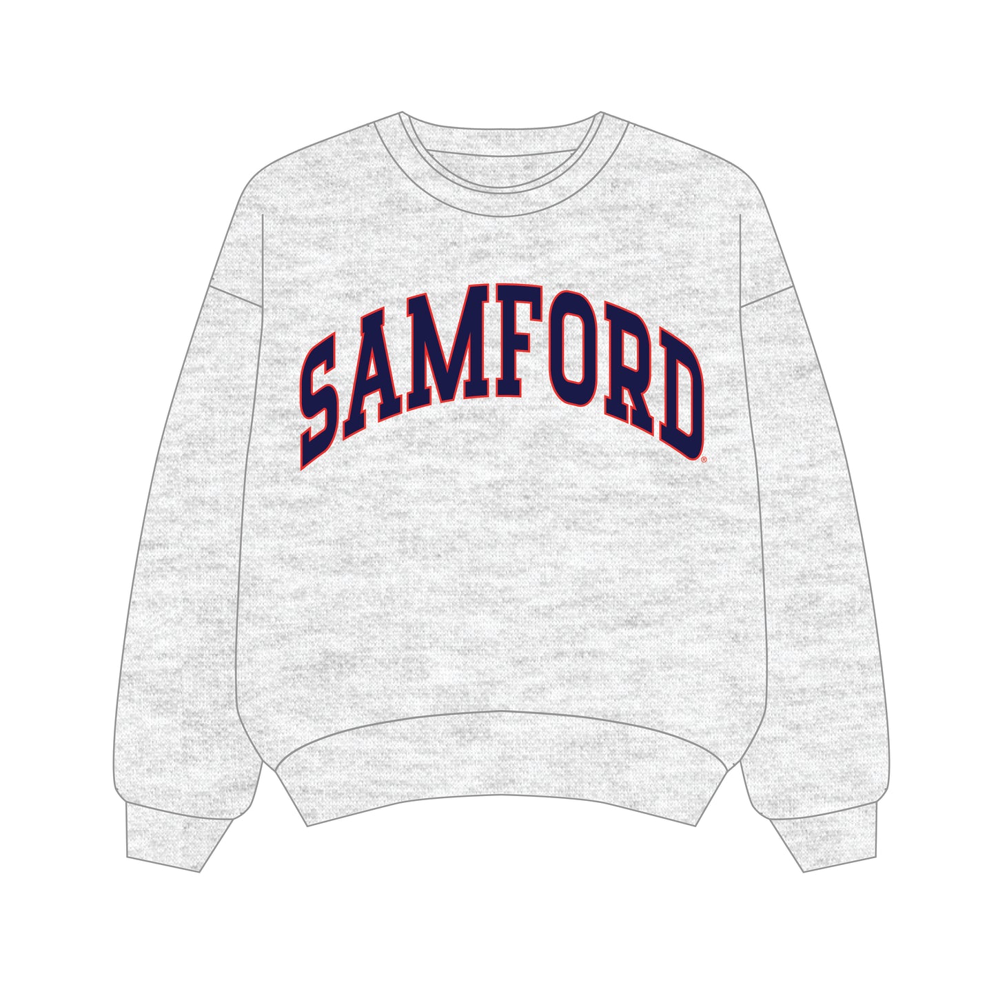 The Olivia Oversized Crewneck Samford | Ash