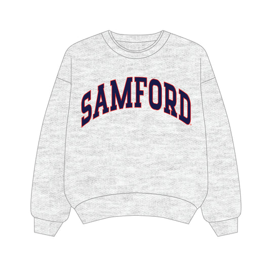 The Olivia Oversized Crewneck Samford | Ash