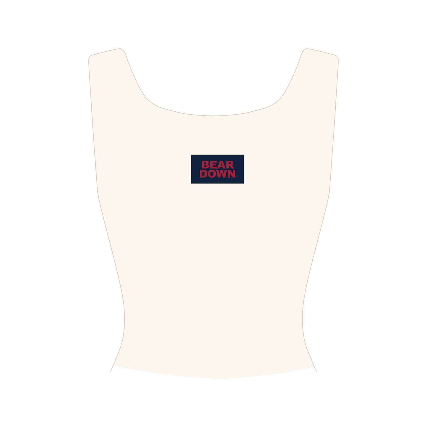 The Alli Ribbed Tank Bear Down Woven Label | Bone