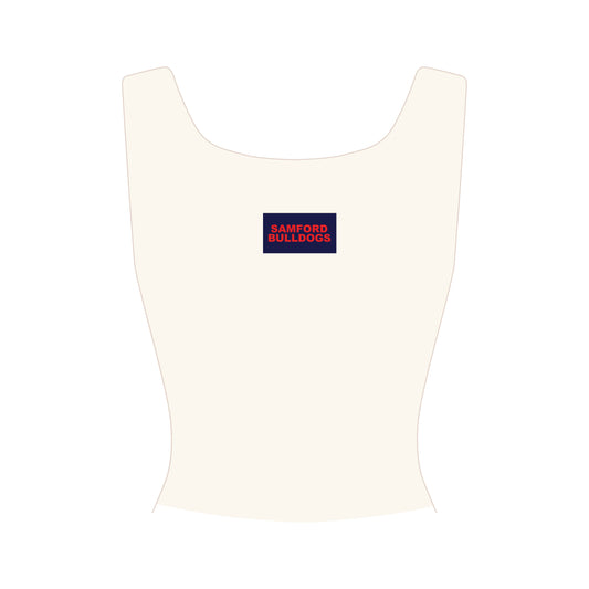 The Alli Ribbed Tank Samford Bulldogs Woven Label | Bone