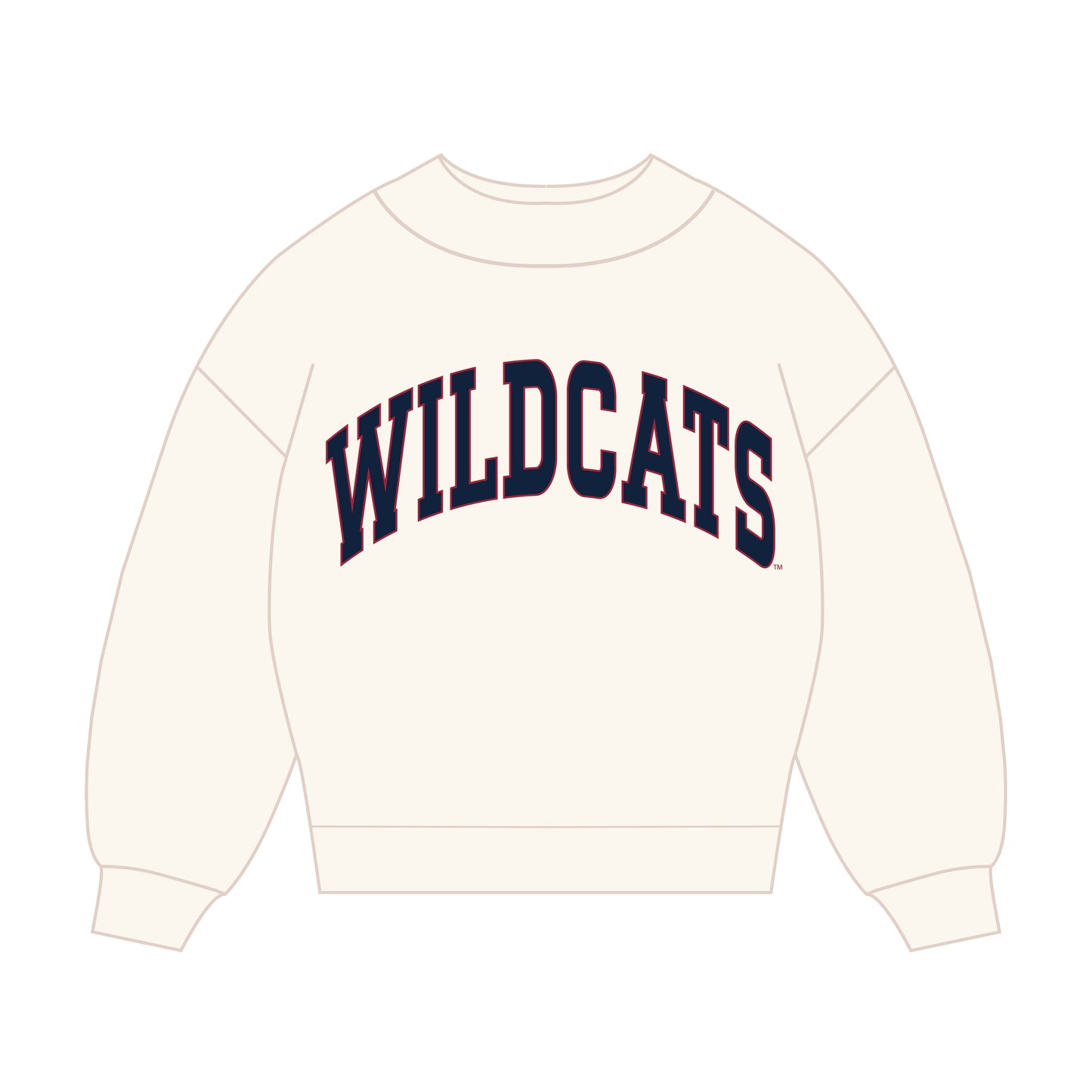 The Madi Classic Mockneck Arizona Applique | Bone