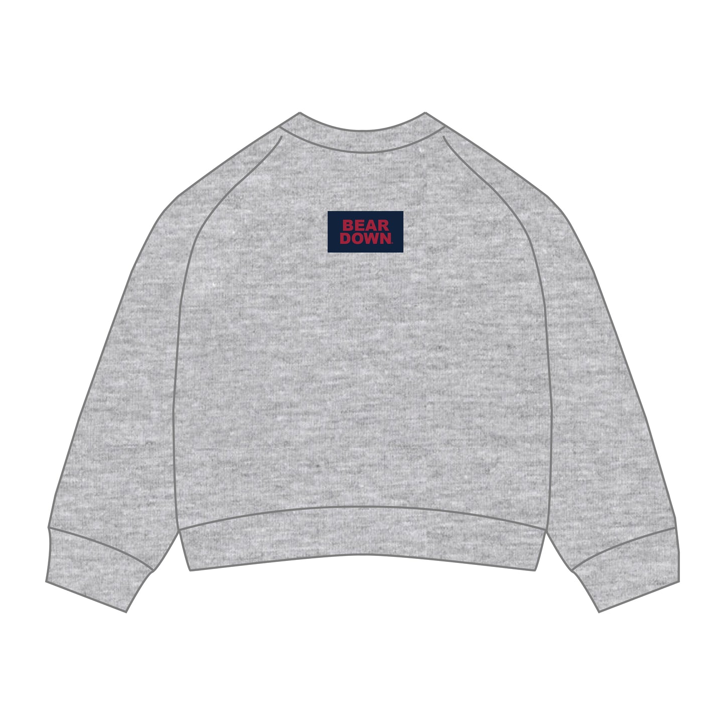 The Ava Airy Crewneck Bear Down Woven Label | Youth Heather Grey
