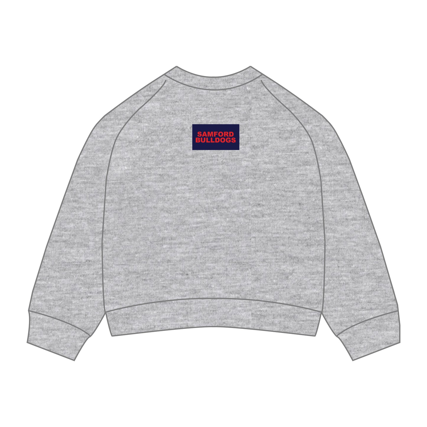 The Ava Airy Crewneck Samford Bulldogs Woven Label | Heather Grey