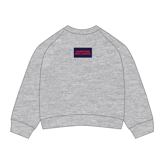 The Ava Airy Crewneck Samford Bulldogs Woven Label | Heather Grey