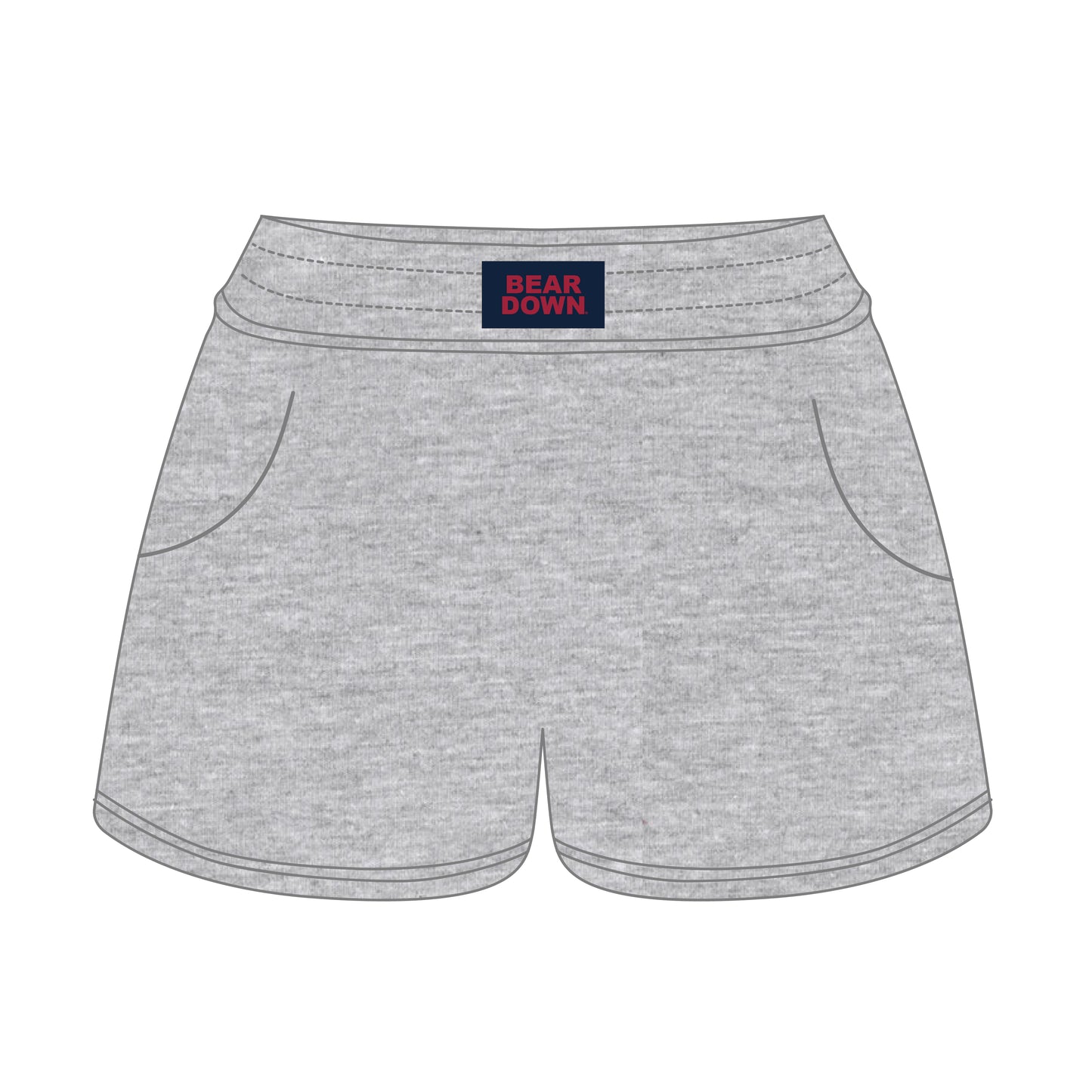 The Ava Airy Shorts Bear Down Woven Label | Heather Grey