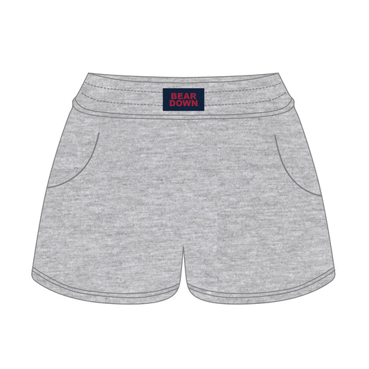 The Ava Airy Shorts Bear Down Woven Label | Heather Grey