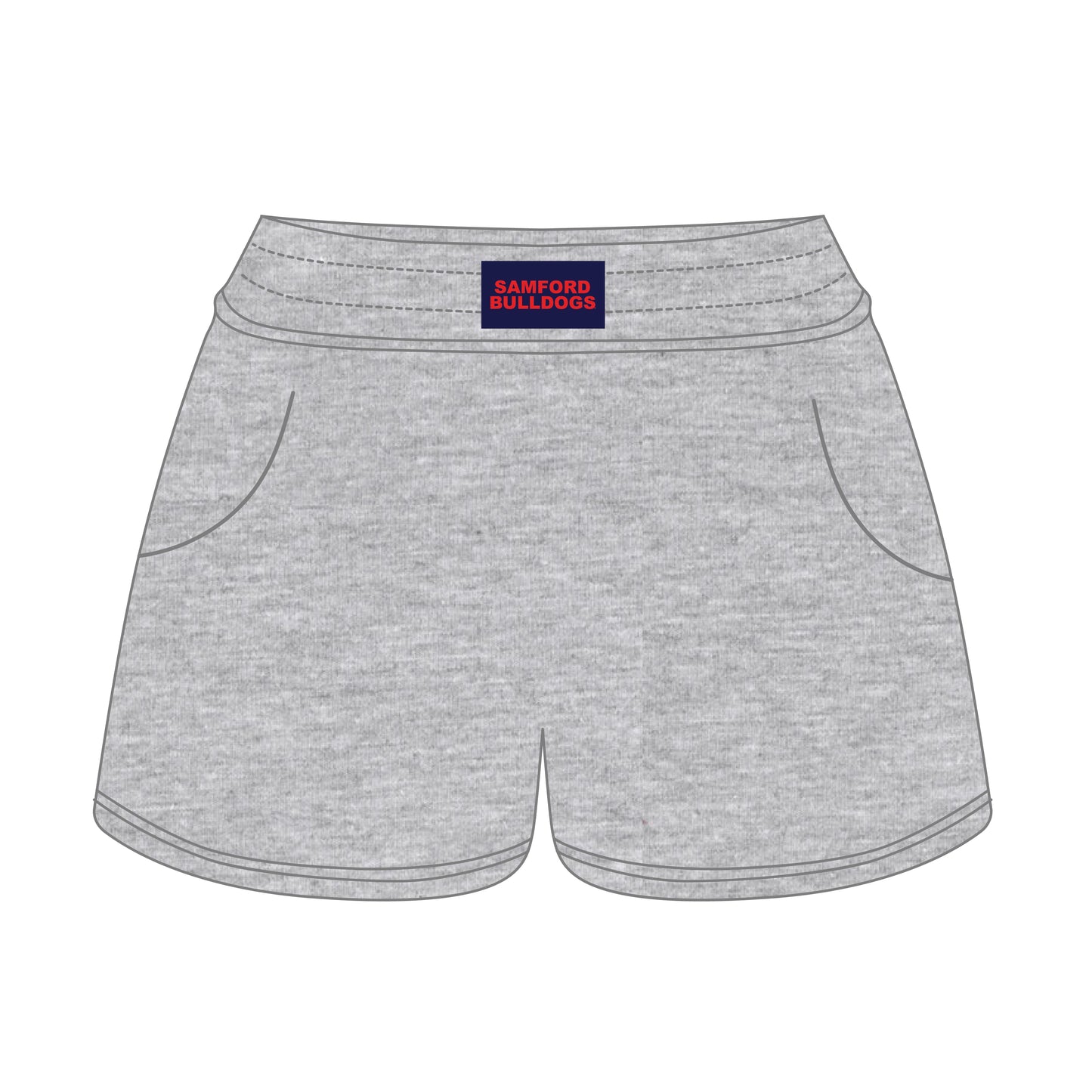 The Ava Airy Shorts Samford Bulldogs Woven Label | Youth Heather Grey