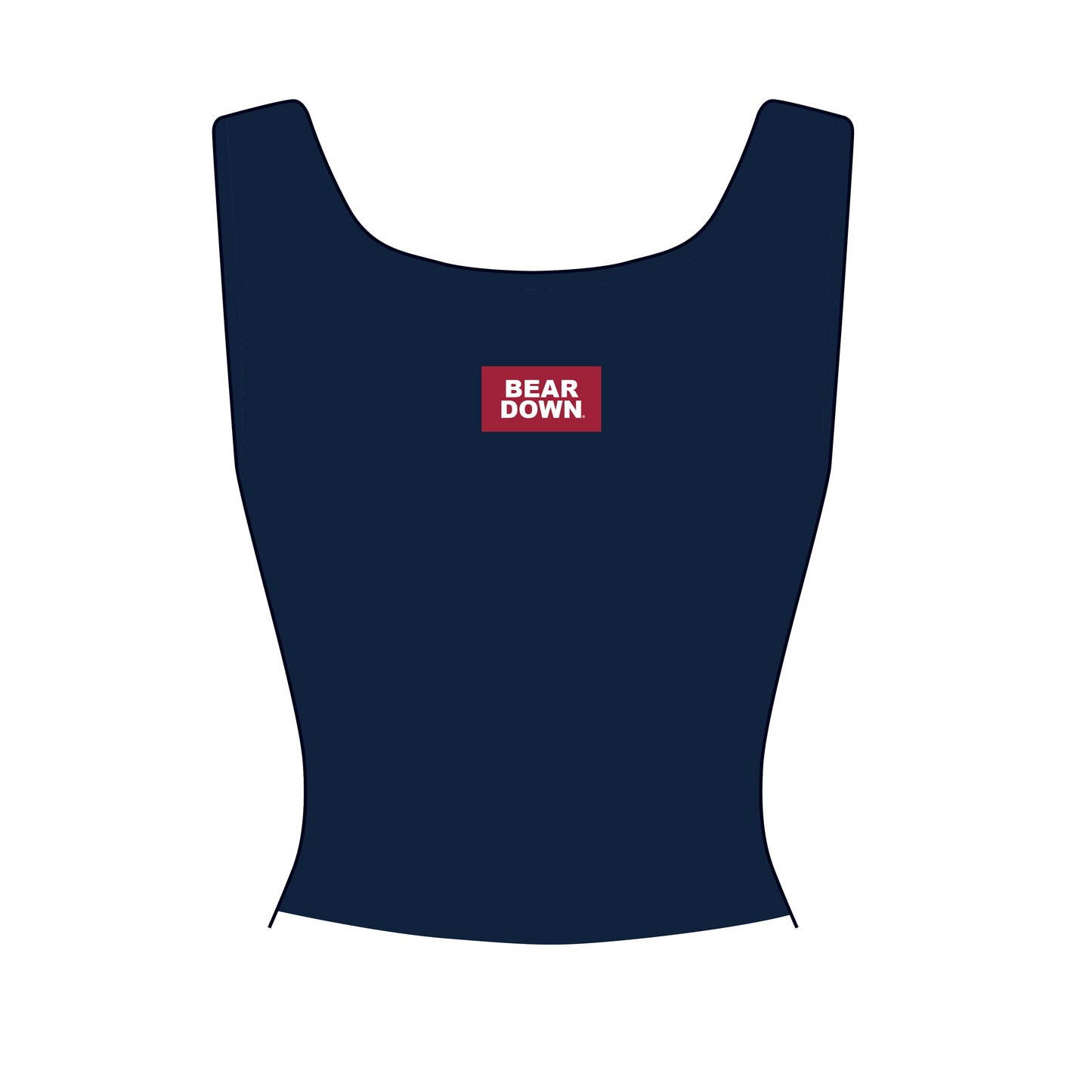 The Alli Ribbed Tank Bear Down Woven Label | Navy