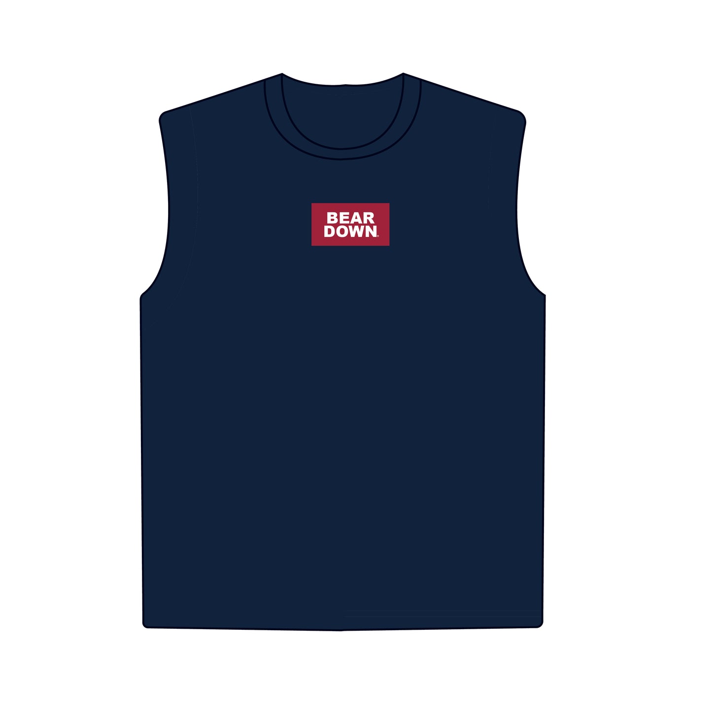 The Anna Active Tank Bear Down Woven Label | Navy