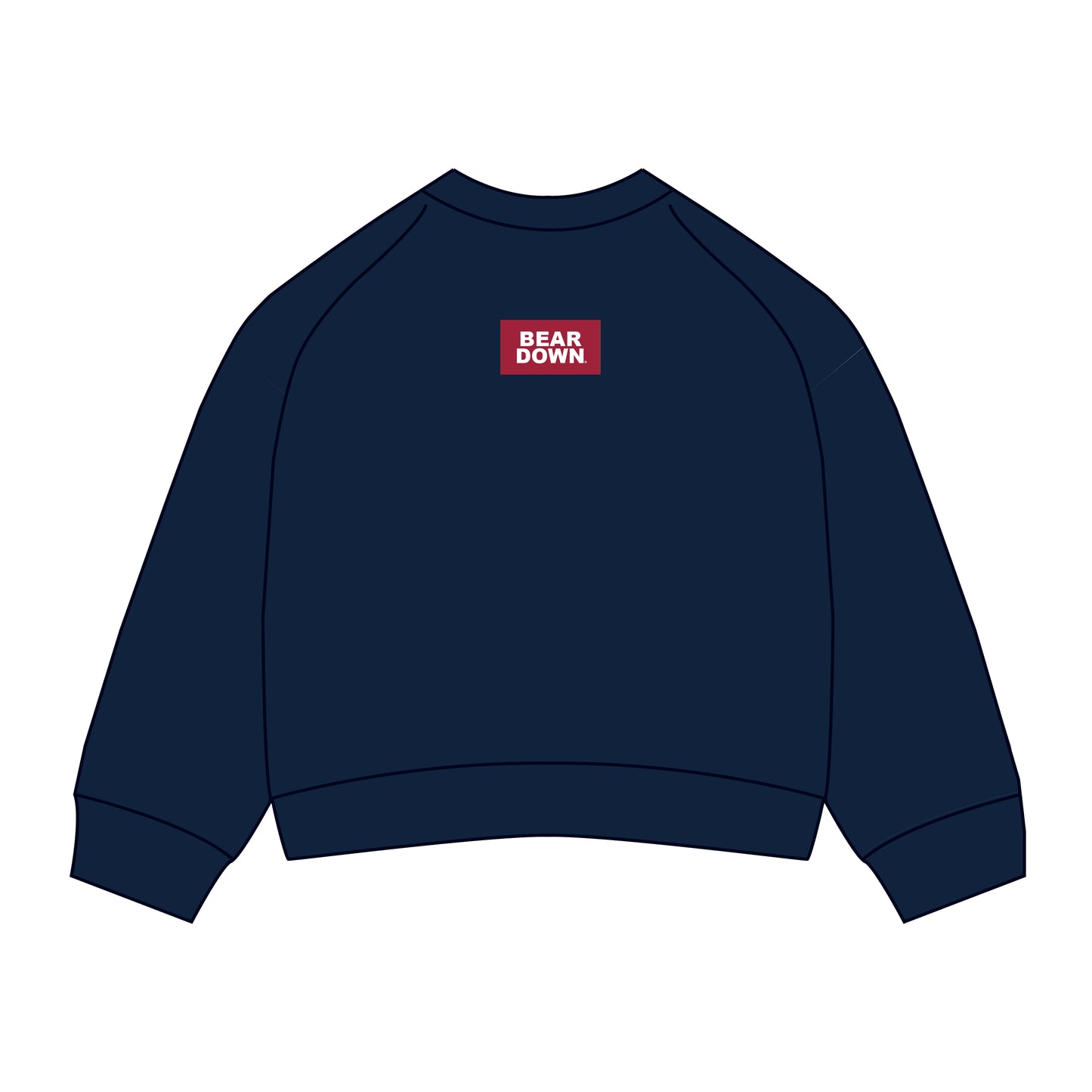 The Ava Airy Crewneck Bear Down Woven Label | Youth Navy