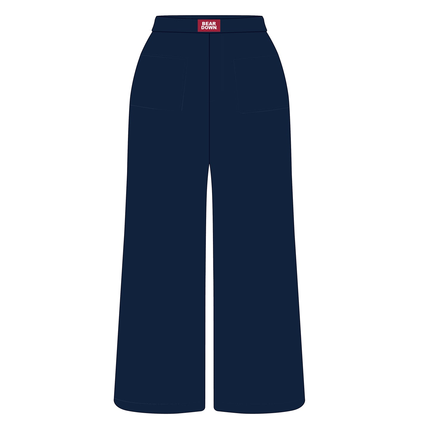 The Ava Airy Pants Bear Down Woven Label | Navy