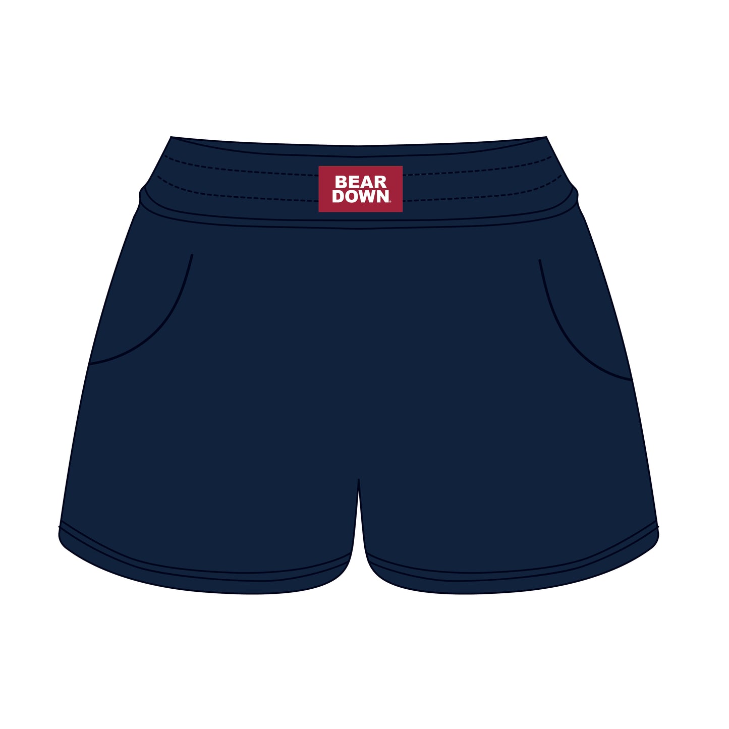 The Ava Airy Shorts Bear Down Woven Label | Navy