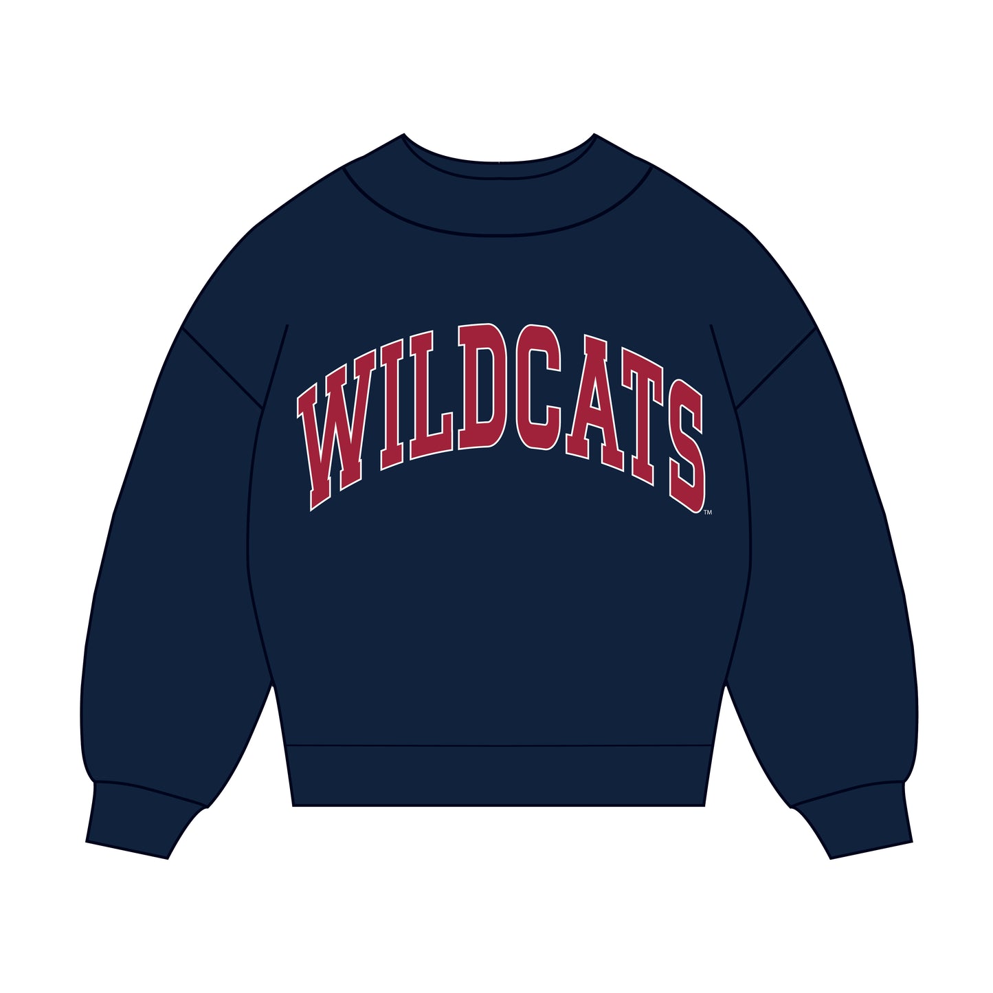 The Madi Classic Mockneck Arizona Applique | Navy