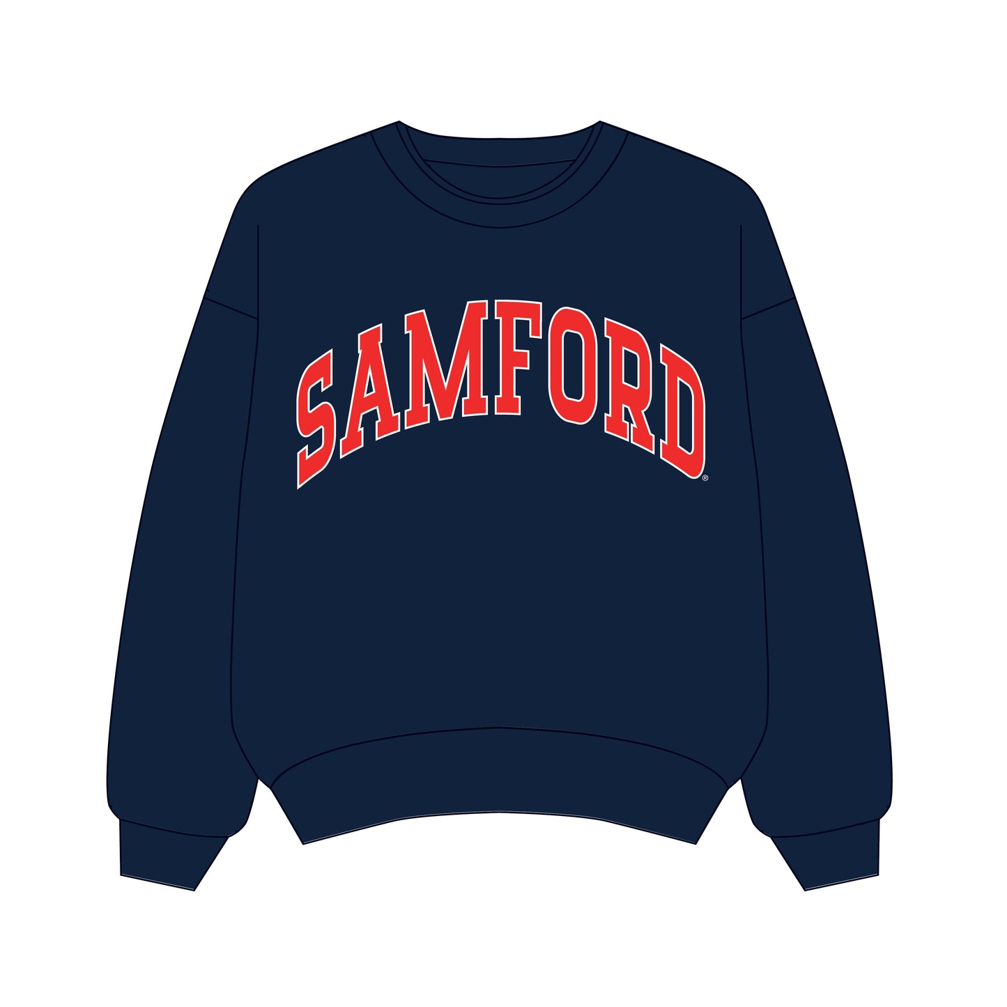 The Olivia Oversized Crewneck Samford | Navy