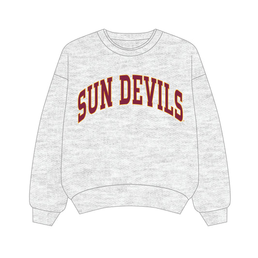 The Olivia Oversized Crewneck Arizona State | Youth Ash