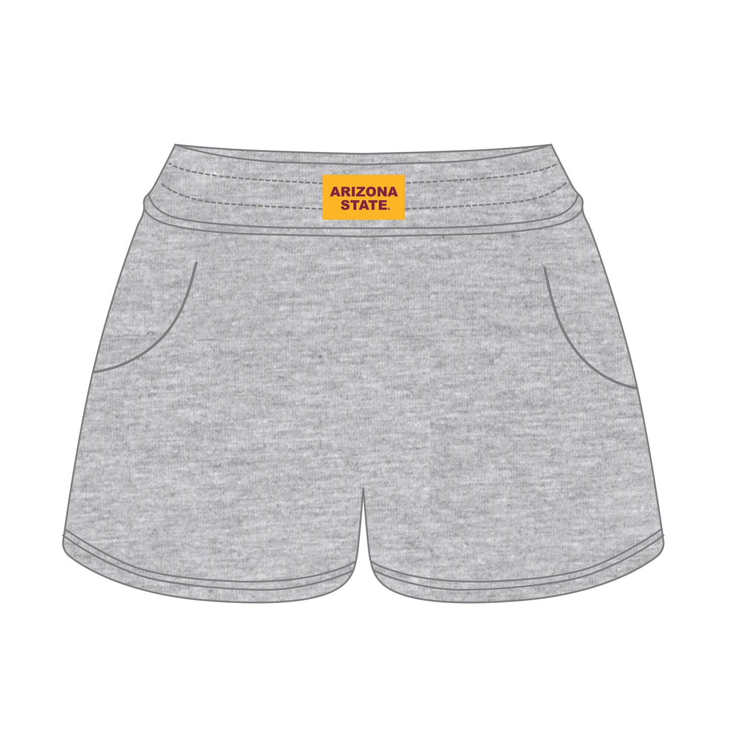 The Ava Airy Shorts Arizona State Woven Label | Heather Grey