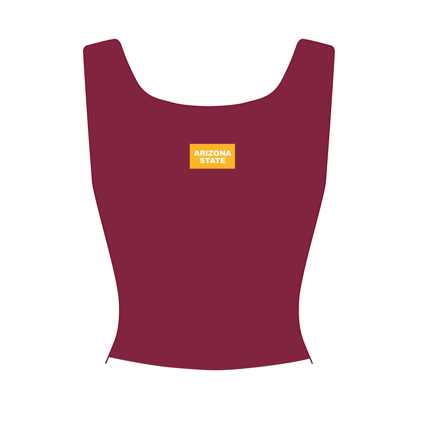 The Alli Ribbed Tank Arizona State Woven Label | Maroon