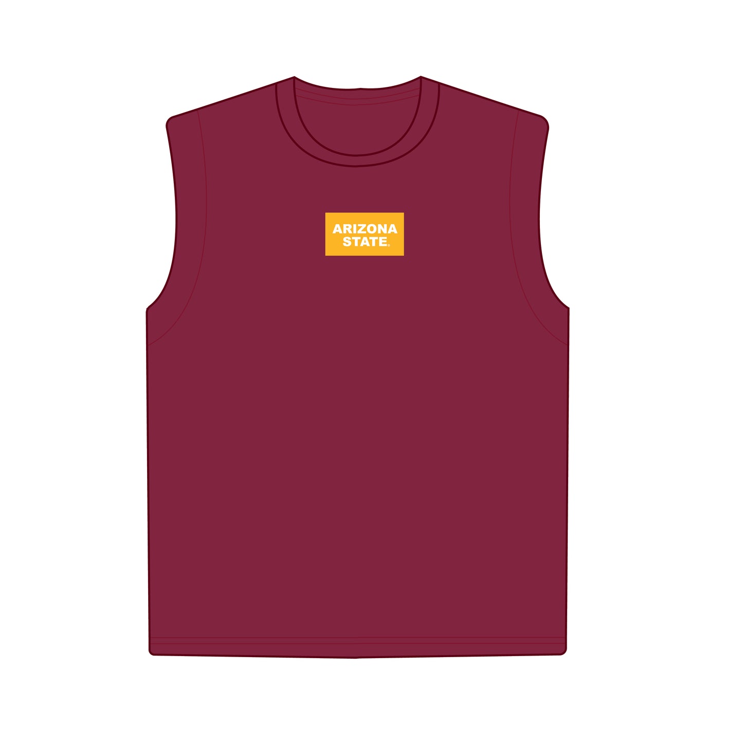 The Anna Active Tank Arizona State Woven Label | Maroon