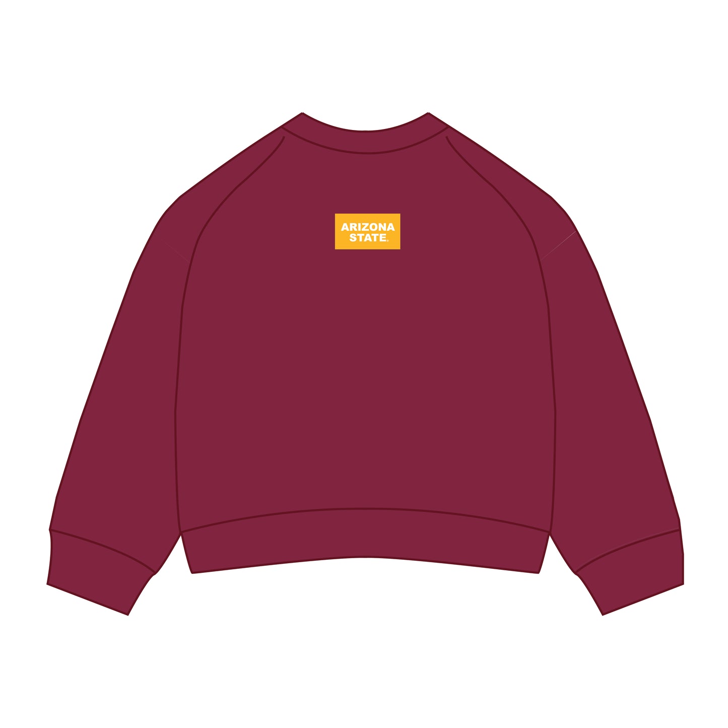 The Ava Airy Crewneck Arizona State Woven Label | Youth Maroon