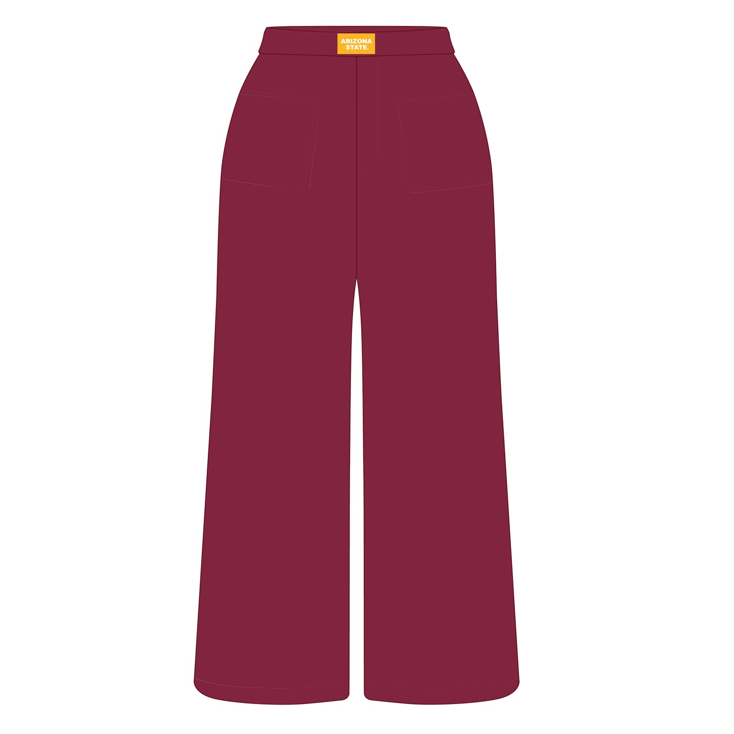 The Ava Airy Pants Arizona State Woven Label | Maroon